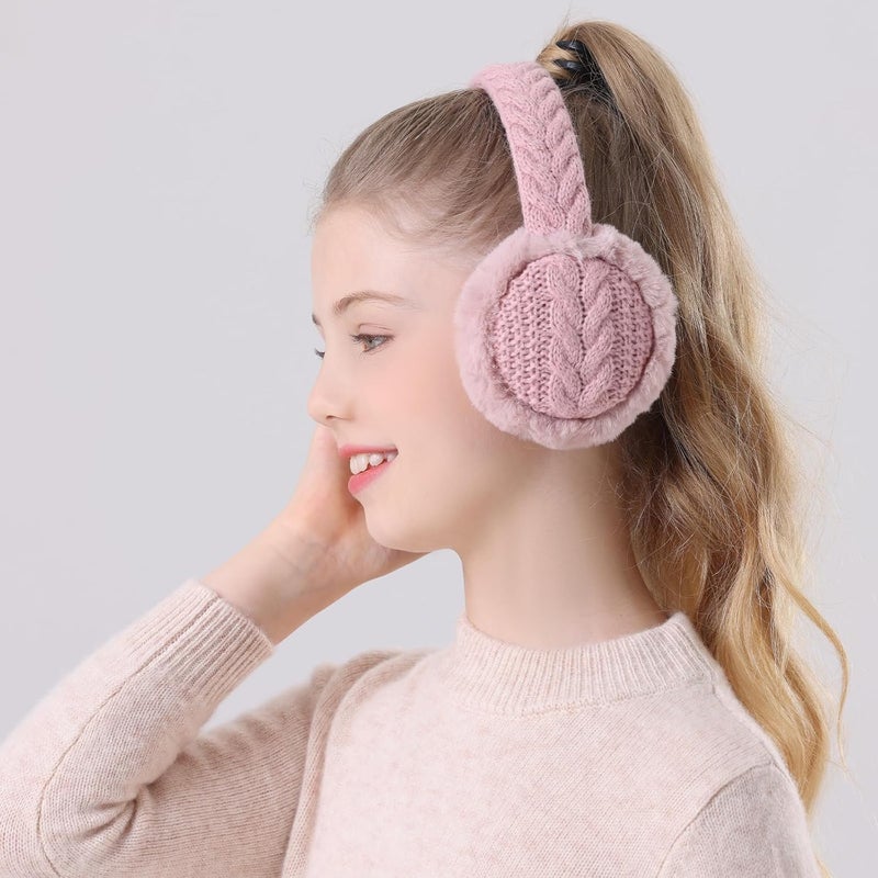 POXIMI Store Baby Warm Earmuffs Kid Magic Gloves Girl Soft Plush Ear Muffs Toddler Knit Mittens for Boy Winter Ear Warmer Set - Image 5